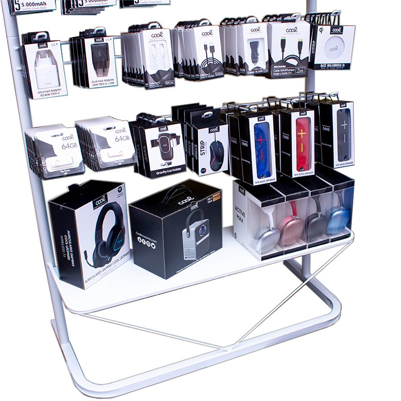 COOL Large Metal Accessory Display Stand (White)