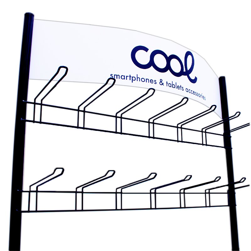 COOL Large Metal Accessory Display Stand (Black)