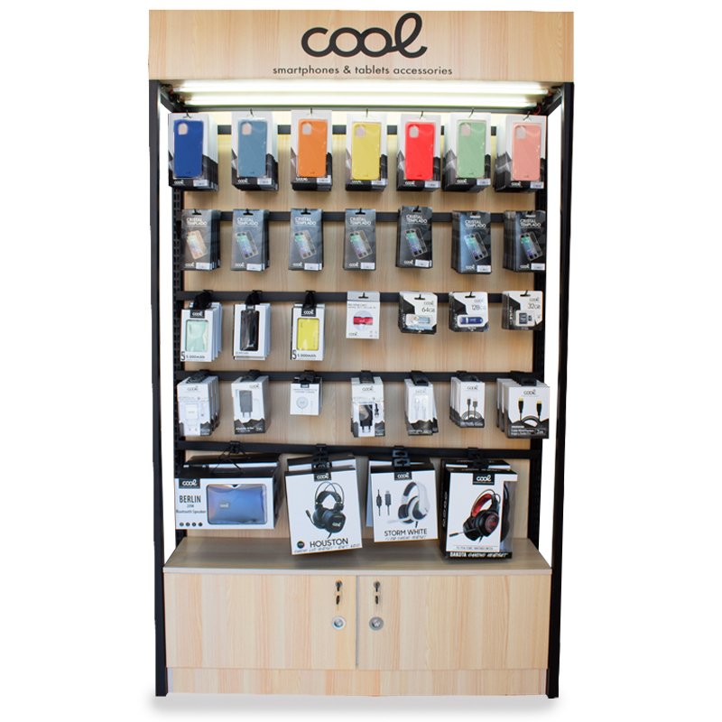 Corner Display Stand COOL Accessories Large Wood