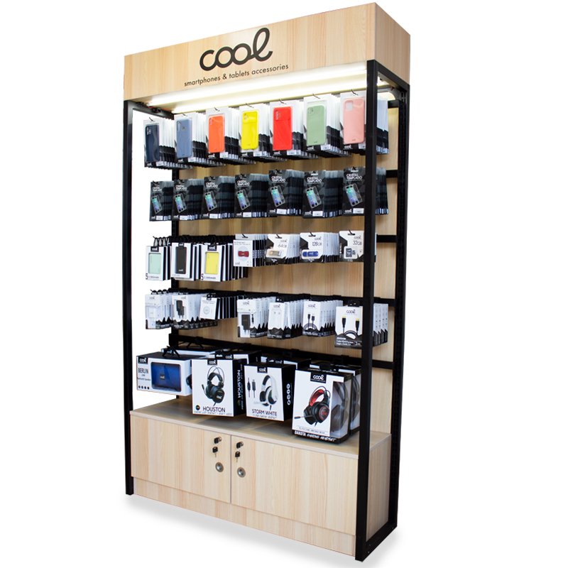 Expositor Corner COOL Accesorios Madera Grande