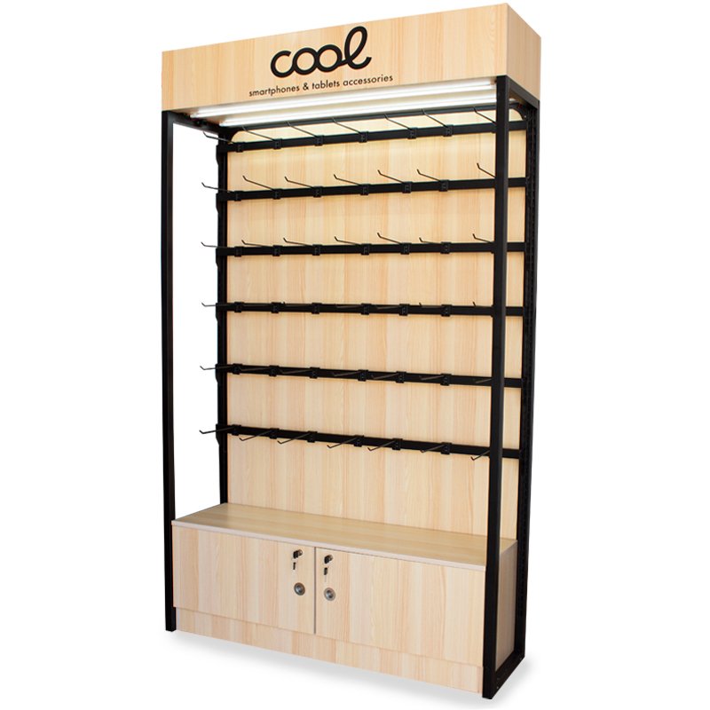 Corner Display Stand COOL Accessories Large Wood