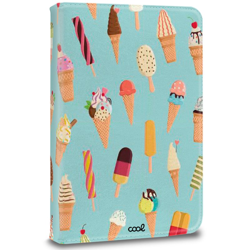 COOL Ebook Tablet Case Universal 9.7 - 11 Inches Ice Cream Drawings (Square)