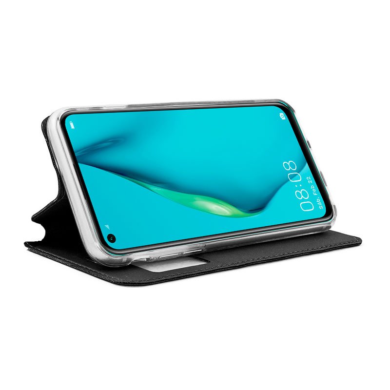 COOL Flip Cover Case for Huawei P40 Lite, Plain Black
