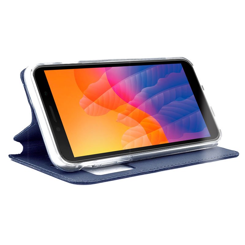 COOL Flip Cover Case for Huawei Y5p, Plain Blue