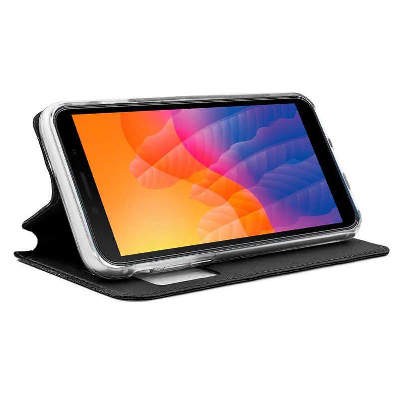 COOL Flip Cover Case for Huawei Y5p, Plain Black