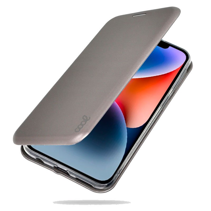 COOL Flip Cover Case for iPhone 14 Plus Elegance Silver