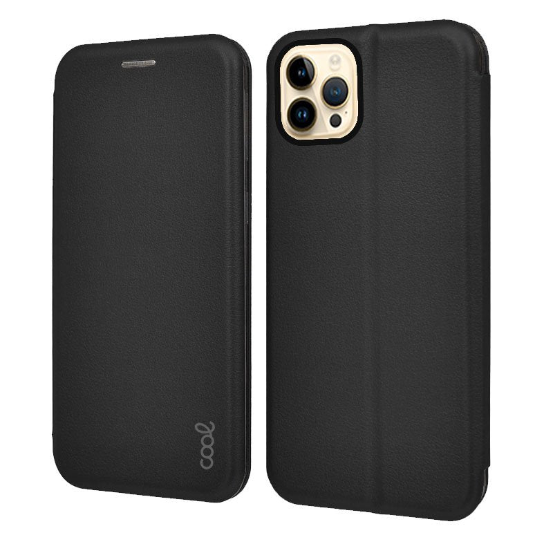 COOL Flip Cover Case for iPhone 14 Pro Max, Elegance Black