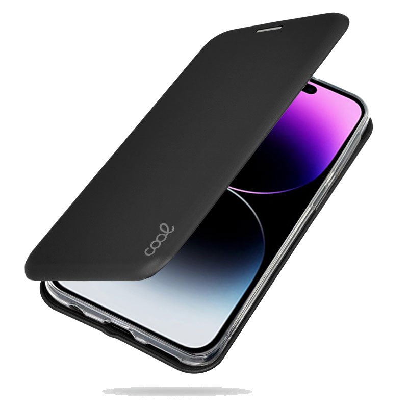COOL Flip Cover Case for iPhone 14 Pro Max, Elegance Black