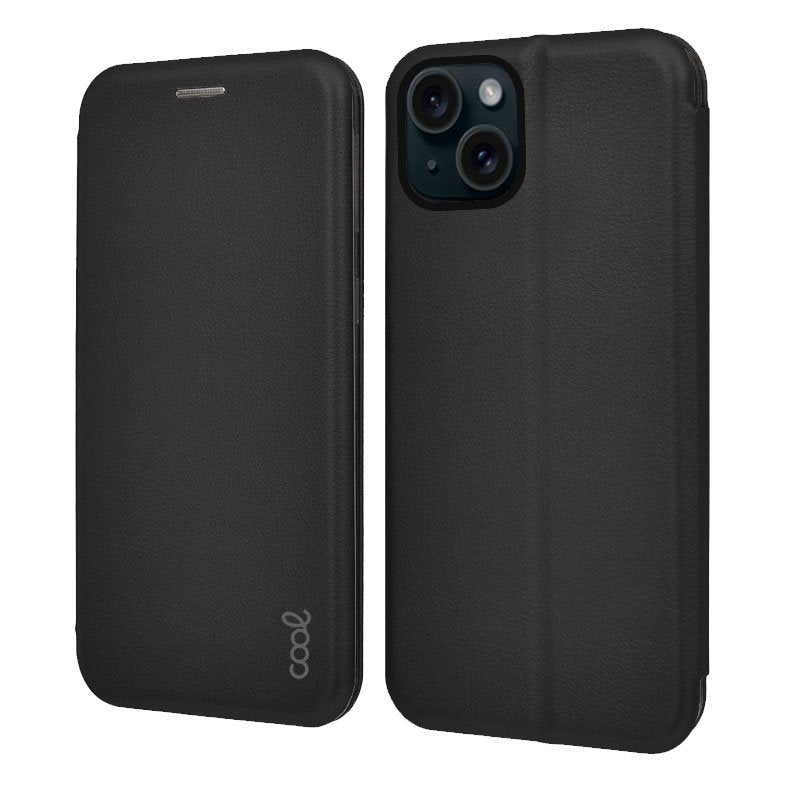 COOL Flip Cover Case for iPhone 15 Elegance Black