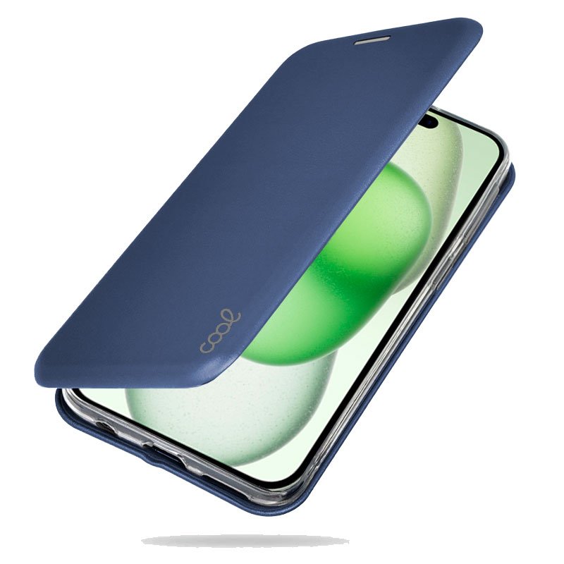 COOL Flip Cover Case for iPhone 15 Plus, Navy Elegance