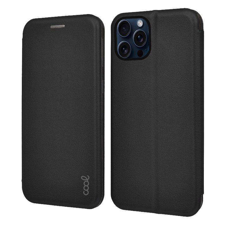 COOL Flip Cover Case for iPhone 15 Pro Elegance Black