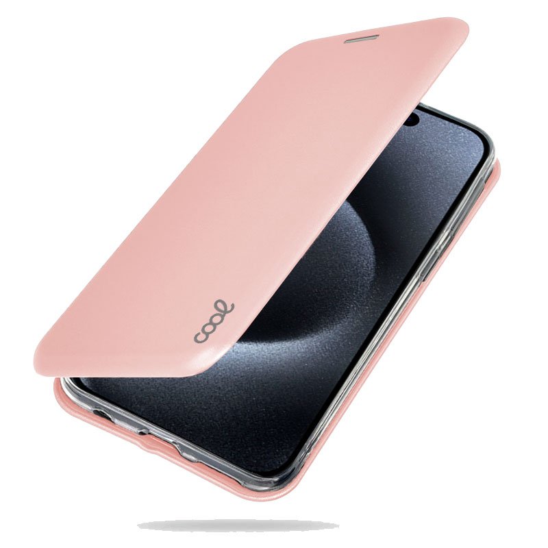COOL Flip Cover Case for iPhone 15 Pro Elegance Rose Gold