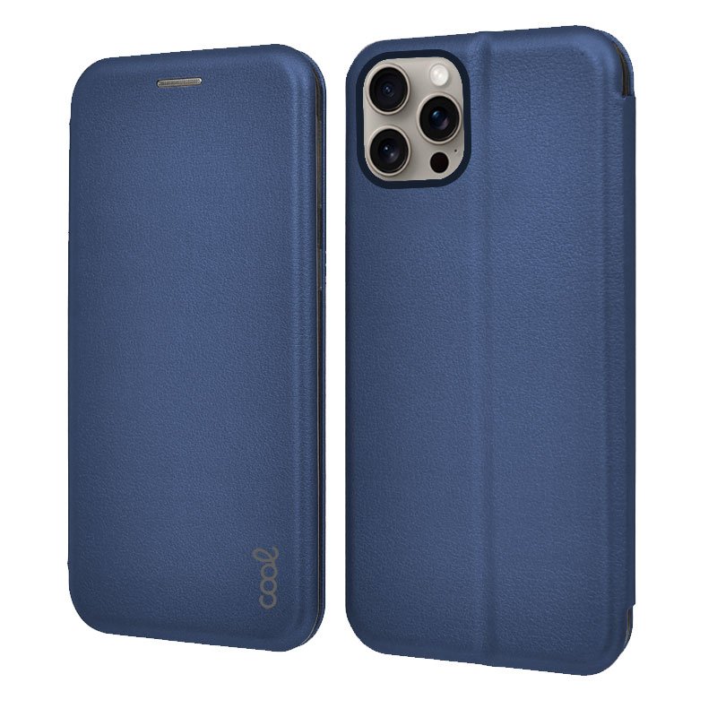 COOL Flip Cover Case for iPhone 15 Pro Max, Navy Elegance