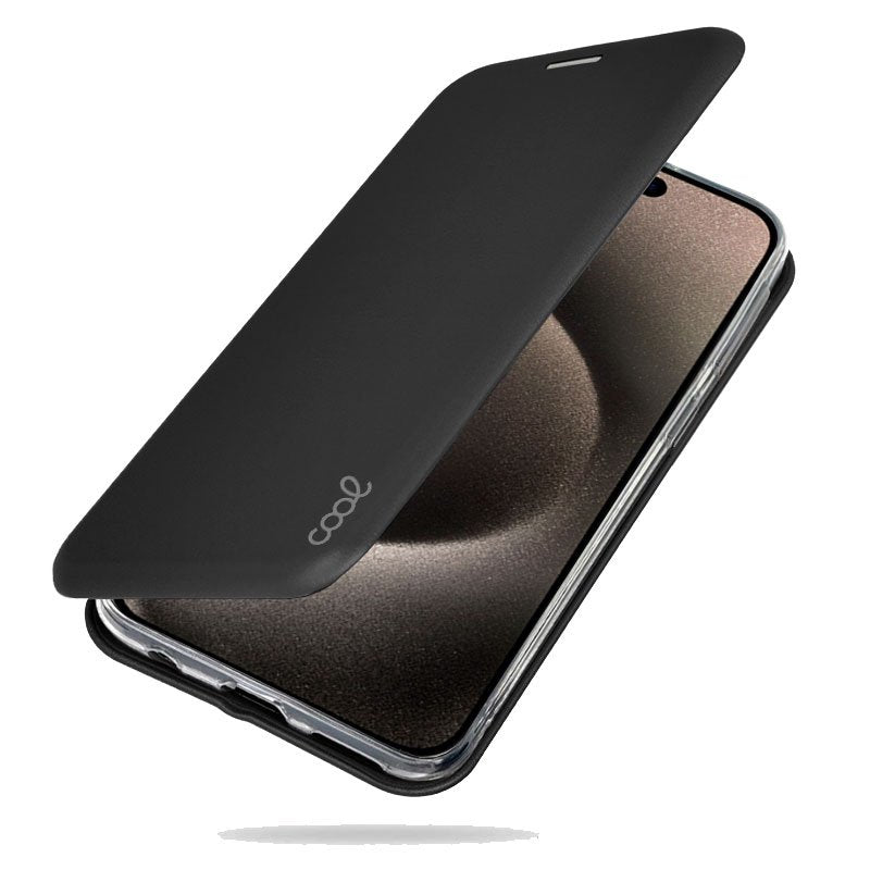 COOL Flip Cover Case for iPhone 15 Pro Max Elegance Black
