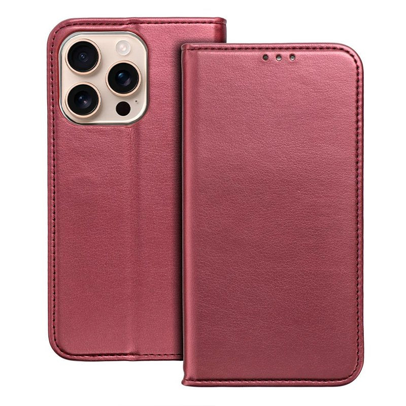 COOL Flip Cover Case for iPhone 16 Pro Max Solid Burgundy