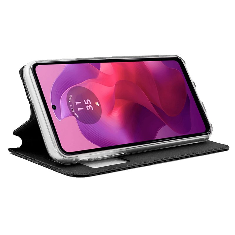 COOL Flip Cover Case for Motorola Moto G04 / G24 Plain Black