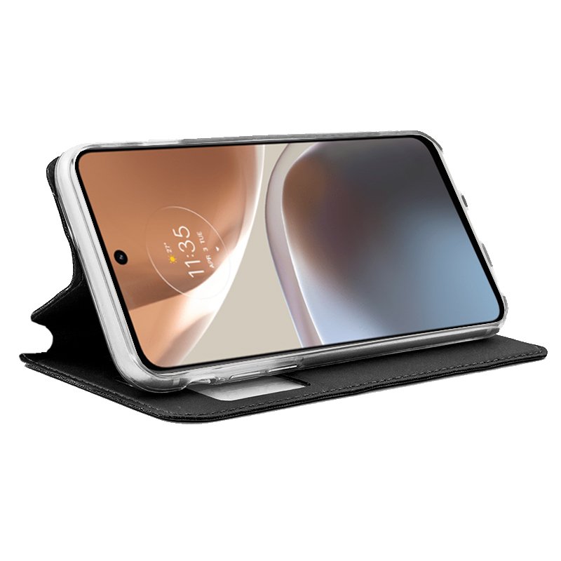 COOL Flip Cover Case for Motorola Moto G32 Plain Black