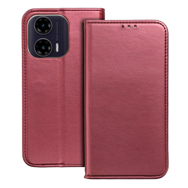 COOL Flip Cover Case for Motorola Moto G35 5G Solid Burgundy