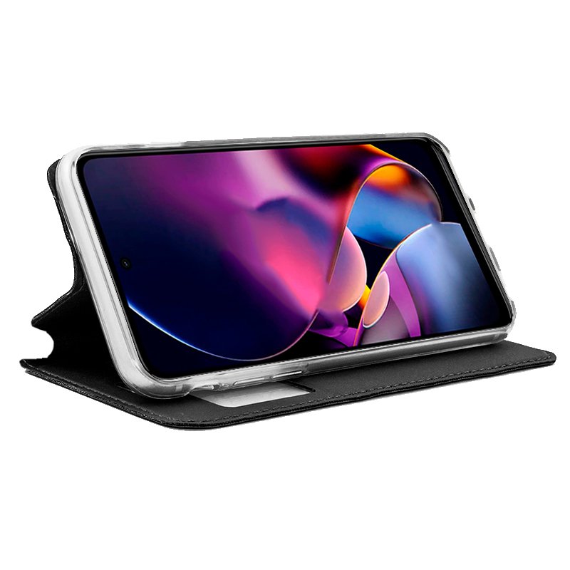 COOL Flip Cover Case for Motorola Moto G54 5G, Plain Black