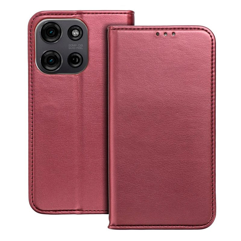 COOL Flip Cover Case for Motorola Moto G75 5G Solid Burgundy