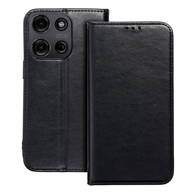 COOL Flip Cover Case for Motorola Moto G75 5G, Plain Black