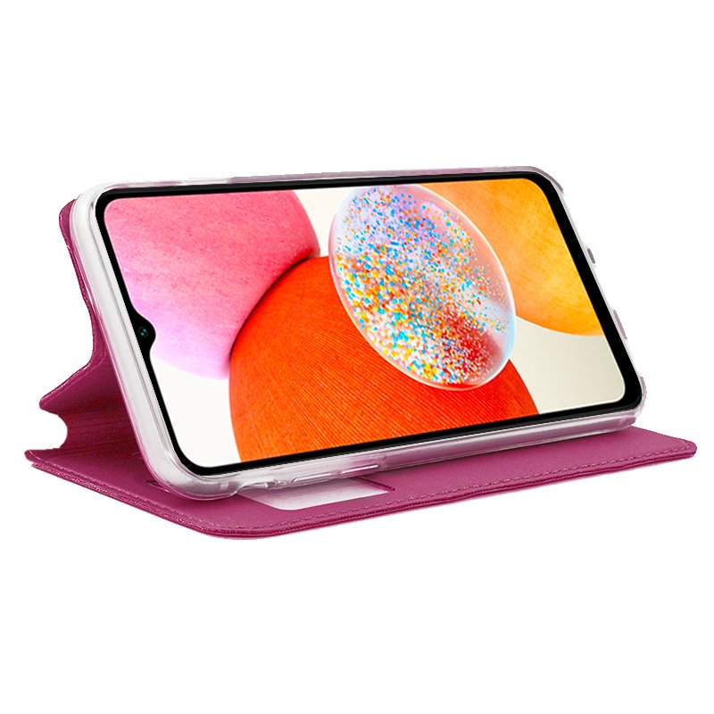 COOL Flip Cover Case for Samsung A145 Galaxy A14 / A14 5G Plain Pink