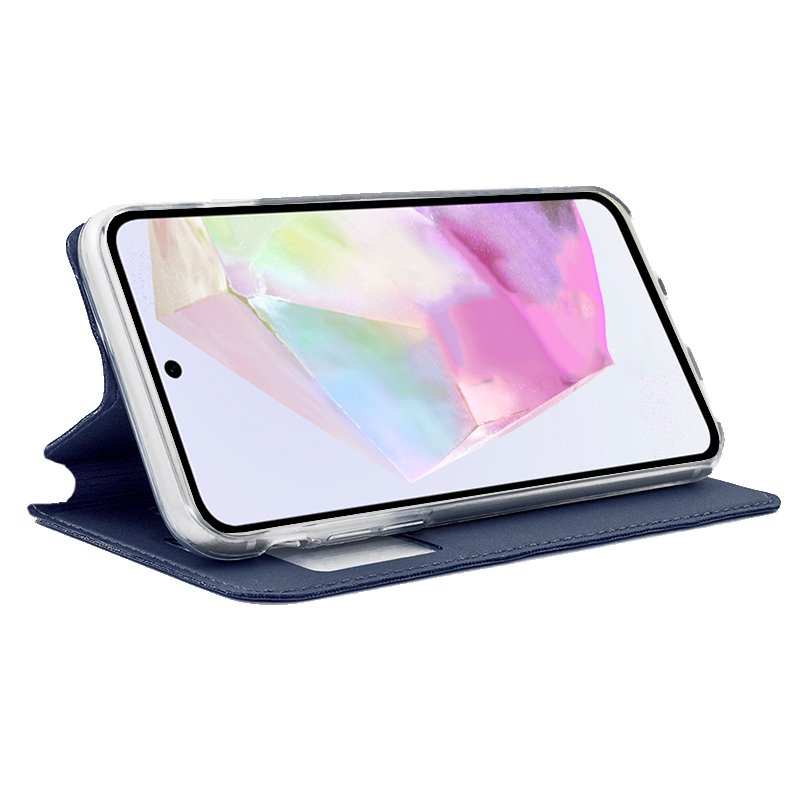 COOL Flip Cover Case for Samsung A356 Galaxy A35 5G Plain Blue