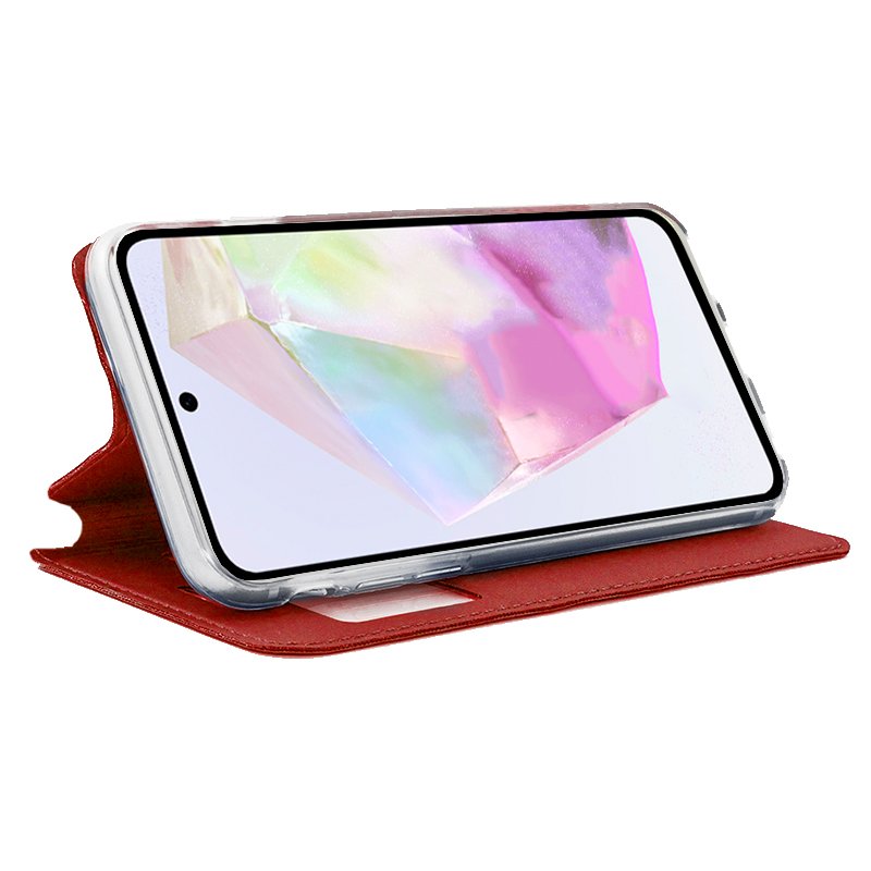 COOL Flip Cover Case for Samsung A356 Galaxy A35 5G Plain Red