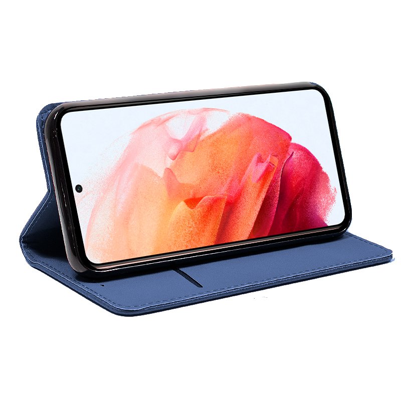 COOL Flip Cover Case for Samsung G990 Galaxy S21 Plain Blue