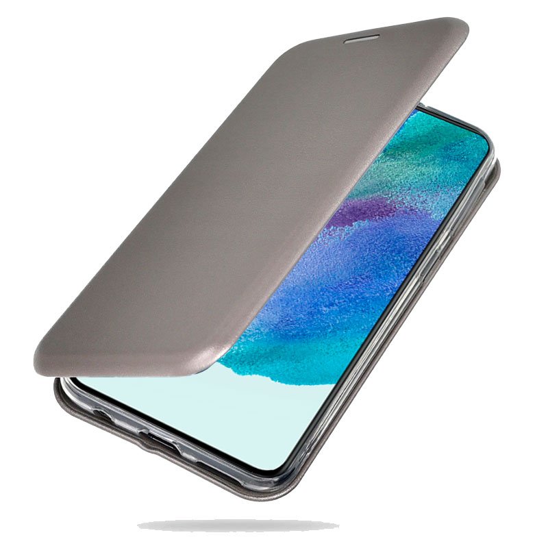 COOL Flip Cover Case for Samsung G990B Galaxy S21 FE Elegance Silver