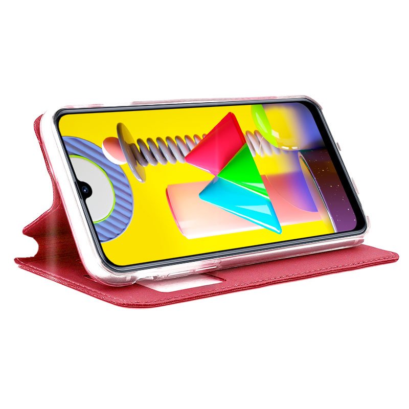 COOL Flip Cover Case for Samsung M315 Galaxy M31 Plain Red