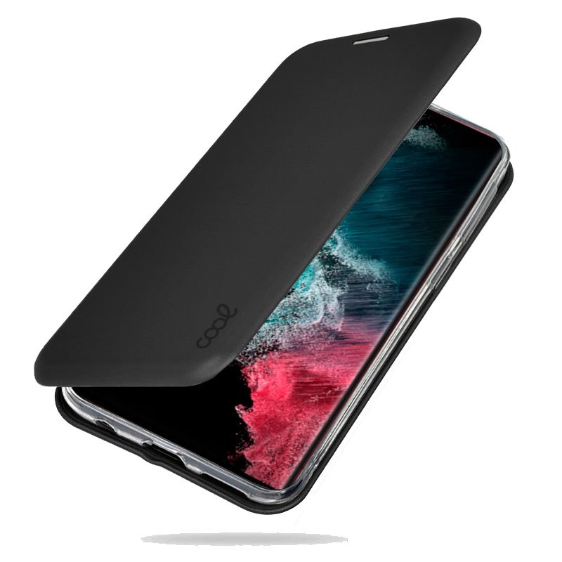 COOL Flip Cover Case for Samsung S908 Galaxy S22 Ultra Elegance Black