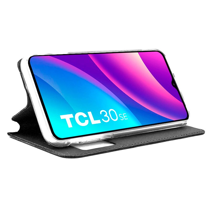 COOL Flip Cover Case for TCL 30 SE / 30E / 305 / 306 Plain Black