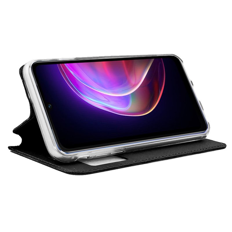 COOL Flip Cover Case for Vivo V21 5G, Plain Black