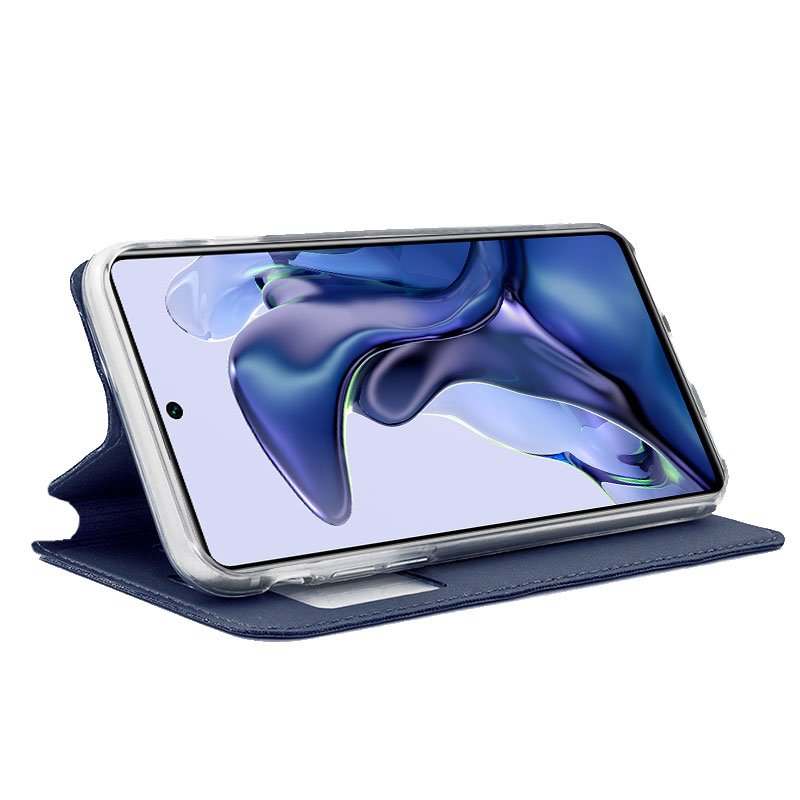 COOL Flip Cover Case for Xiaomi 11T / 11T Pro, Plain Blue