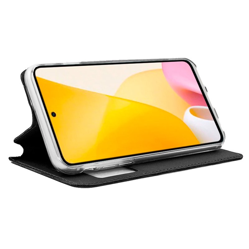 COOL Flip Cover Case for Xiaomi 12 Lite, Plain Black