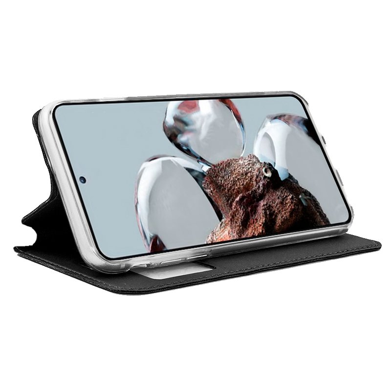 COOL Flip Cover Case for Xiaomi 12T / 12T Pro, Plain Black