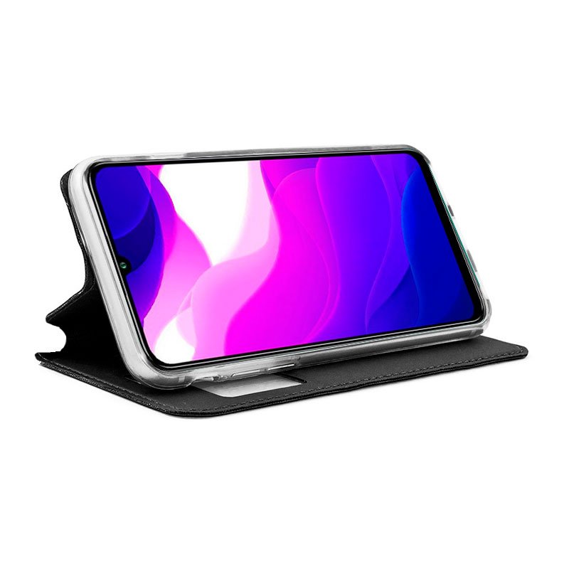 COOL Flip Cover Case for Xiaomi Mi 10 Lite, Plain Black