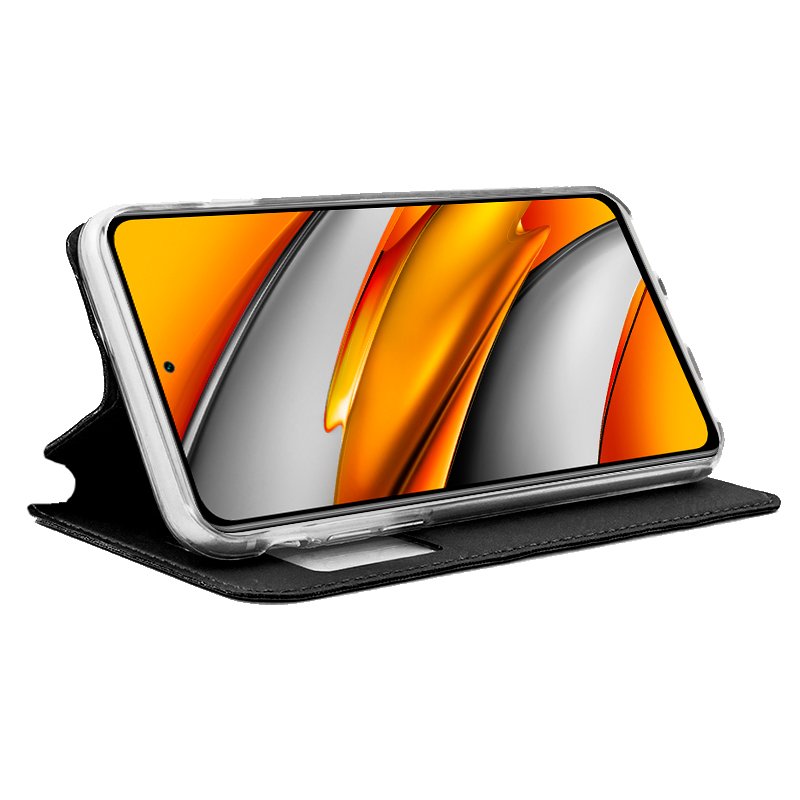 COOL Flip Cover Case for Xiaomi Mi 11i / Pocophone F3, Plain Black