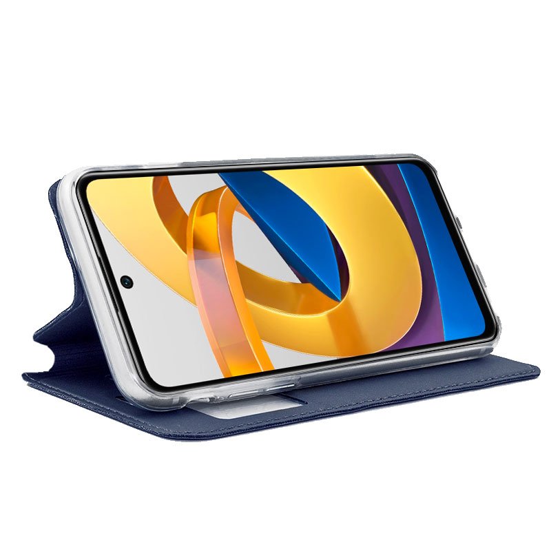 COOL Flip Cover Case for Xiaomi Poco M4 Pro 5G / Redmi Note 11S 5G, Plain Blue