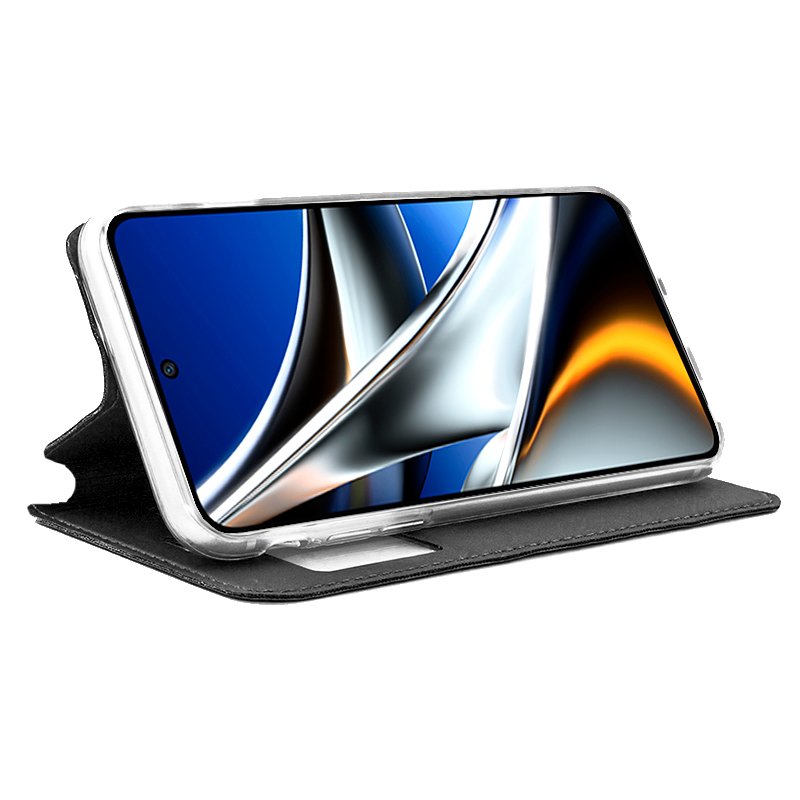 COOL Flip Cover Case for Xiaomi Poco X4 Pro 5G, Plain Black