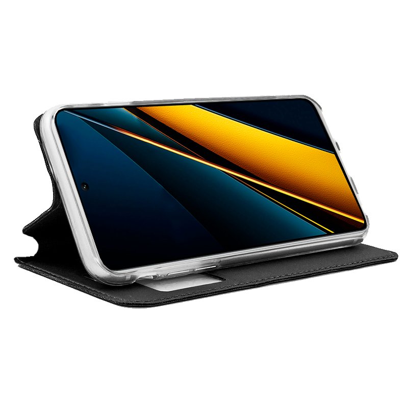 COOL Flip Cover Case for Xiaomi Poco X6 Pro 5G, Plain Black