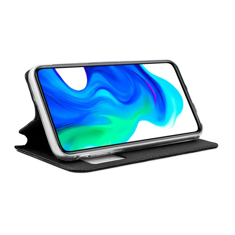 COOL Flip Cover Case for Xiaomi Pocophone F2 Pro, Plain Black