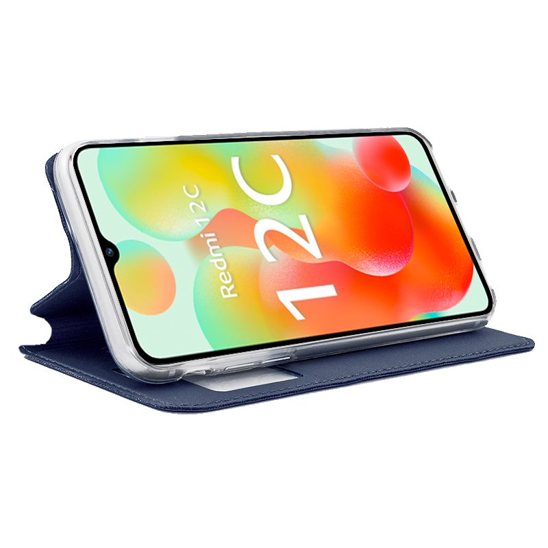 COOL Flip Cover Case for Xiaomi Redmi 12C, Plain Blue