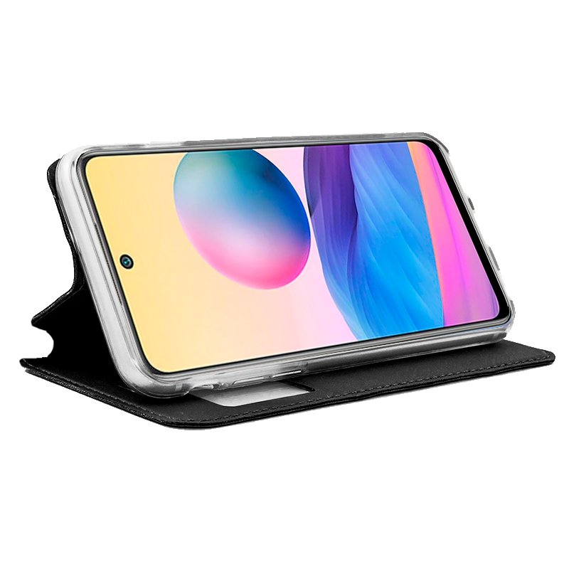 COOL Flip Cover Case for Xiaomi Redmi Note 10 5G / Pocophone M3 Pro 5G, Plain Black