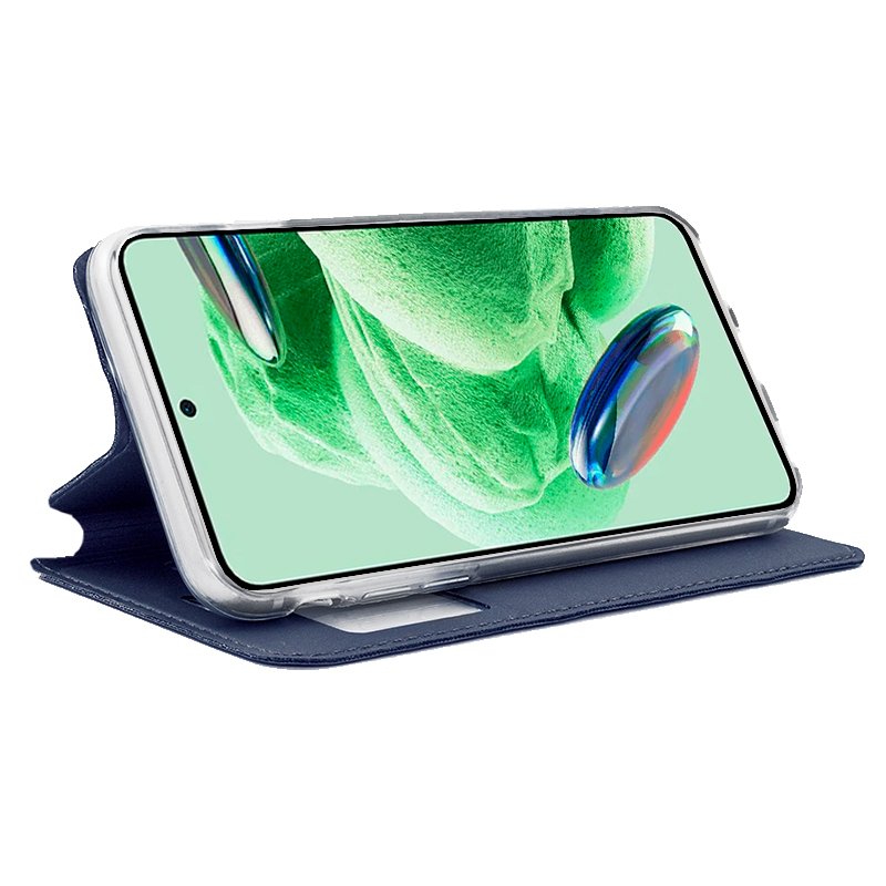 COOL Flip Cover Case for Xiaomi Redmi Note 12 5G / Poco X5 5G, Plain Blue