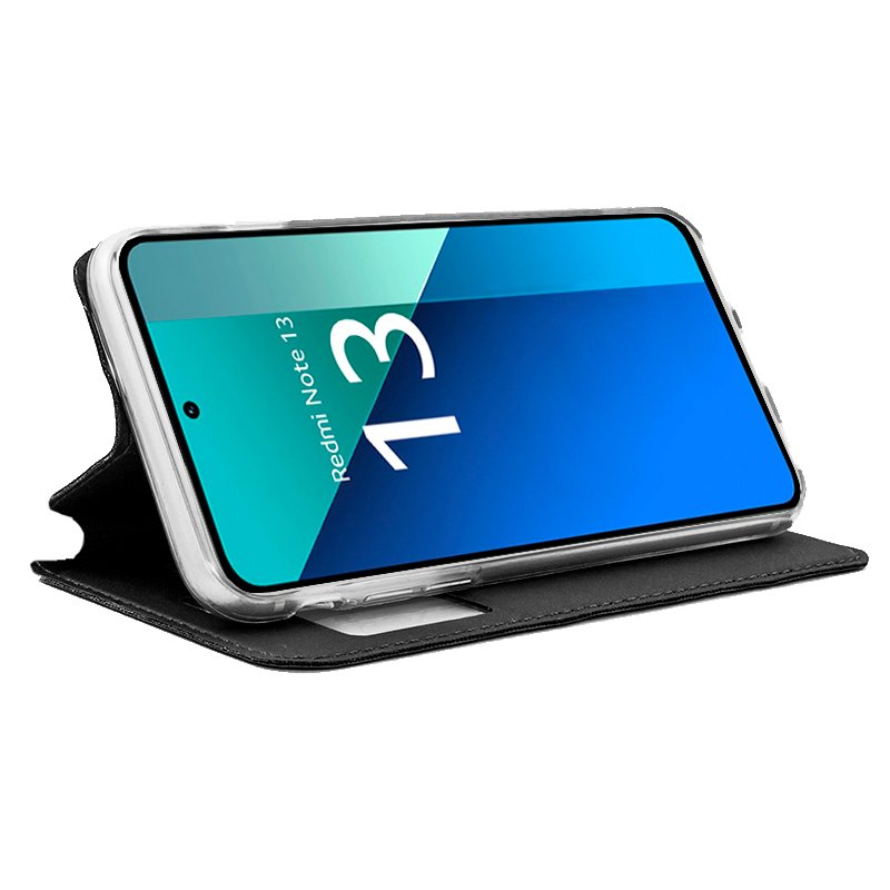 COOL Flip Cover Case for Xiaomi Redmi Note 13, Plain Black