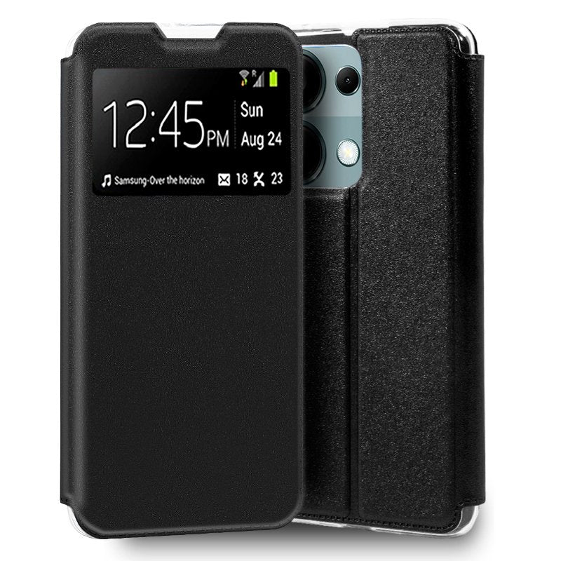 Funda COOL Flip Cover para Xiaomi Redmi Note 13 Pro / Note 14S / Poco M6 Pro Liso Negro