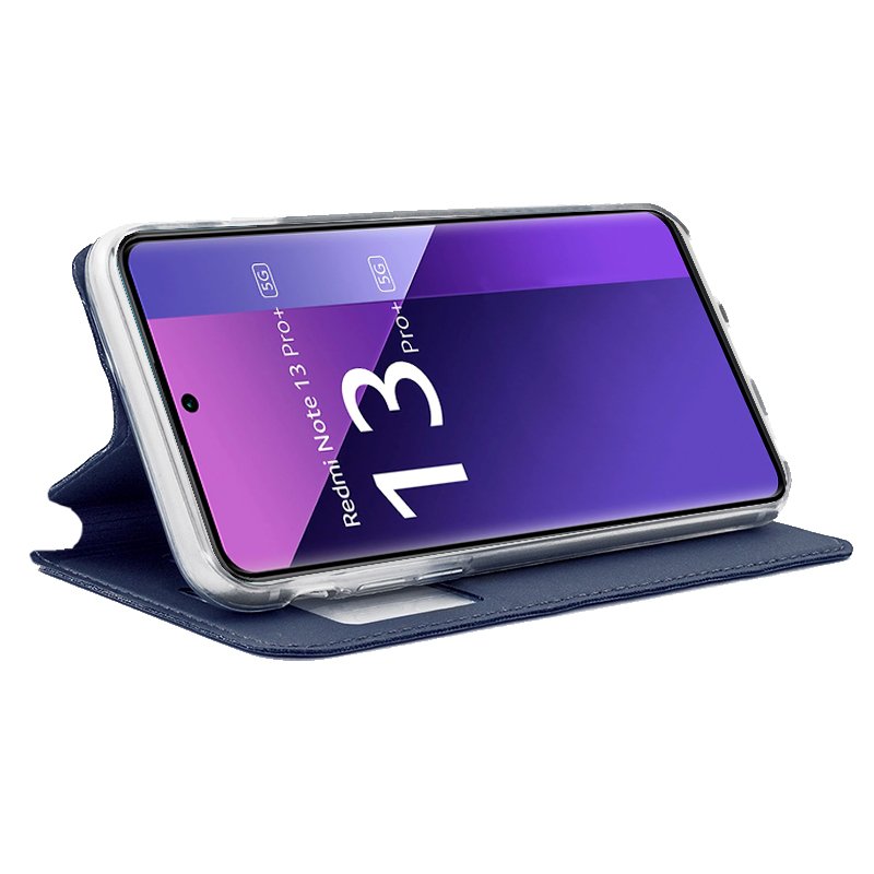 COOL Flip Cover Case for Xiaomi Redmi Note 13 Pro Plus 5G, Plain Blue