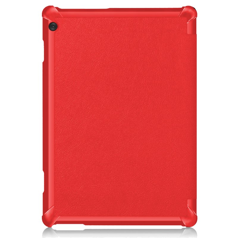 COOL Case for Huawei Matepad T10s, Plain Red Poly Leather, 10.1 inch